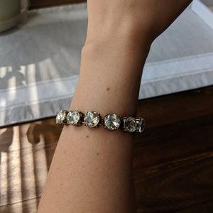 Clear chunky crystal bracelet